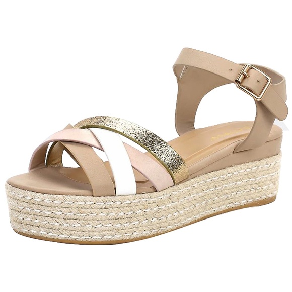Shoes | Price Firm New Nude Espadrille Platform Sandals | Poshmark